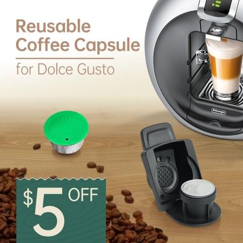 New for Nescafe Dolce Gusto Filter Reusable Coffee Capsule Stainless Steel Pod Nescafe Adapter Refillable Holder