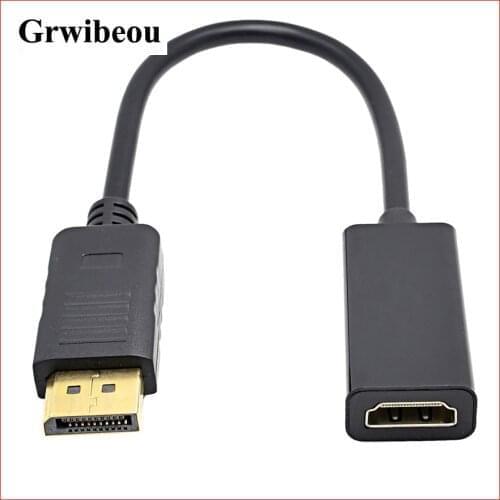 GRWIBEOU DP to HDMI Cable Adapter Male To Female For Laptop PC Display Port Support 4k 1080P HDMI Cable Adapter Converter HDTV