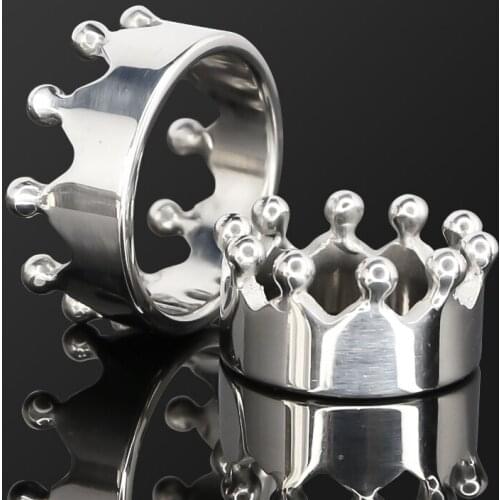 CROWN Penis Ring GLANS RINGS Metal Stainless Steel Ball Head Glans Ring Bondage BDSM fetish Cock Ring Adult Sex Toys