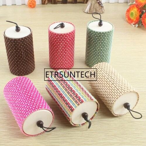 Round Bamboo Jewelry Change Storage Box Cosmetic Organizer For Cotton Swab Toothpick Essential Oil Boxes Women Gift 100pcs