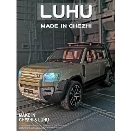 New 1:24 Land Rover Defender SUV Toy Alloy Car Diecasts & Toy Vehicles Car Model Simulation Scale Model Car Toys For Boy Gifts