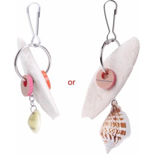 New Arrivals Birds Parrots Chewing Toys Bite Training Hanging Cage With Cuttlefish Bone Shell Birds Supplies C42