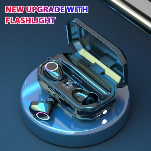 Original TWS Wireless Bluetooth Headphones 9D Stereo HIFI Earphones LED Display Noise-canceling Music Sports Earphone For Phone