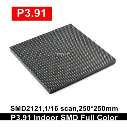P3.91mm Indoor SMD Full Color Led Module 250x250mm High Resolution Rental Media Event LED Video Display Panel