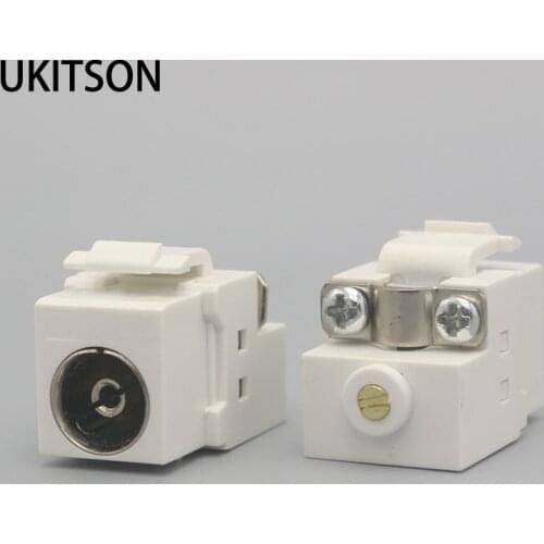 Keystone Analog TV Connector White Color ATV Plug Slot For Television