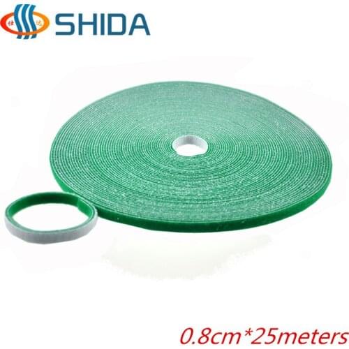 0.8cm*25m Colorful Reusable Back to Back Magic Tape Hook Loop Sticks Cable Ties Nylon Straps Power Wire Management