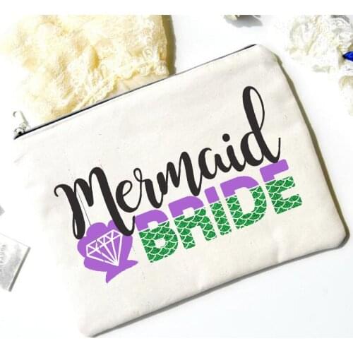 Mermaid Emergency Kit Makeup Cosmetic Bag Bridal Shower Wedding bachelorette hen Party bride to be Bridesmaid gift decoration