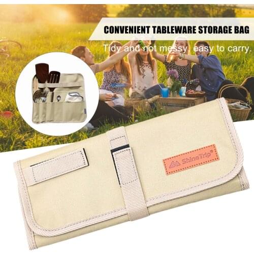 Picnic Storage Bag Portable Drawer Liner Tableware Storage Bag For Outdoor Camping 600D Oxford Cloth Outdoor Cutlery Organizer