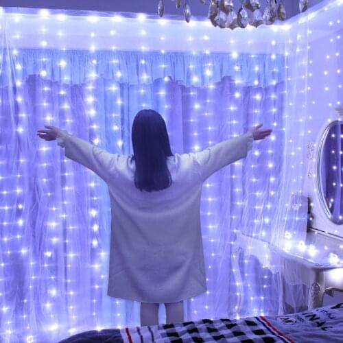 3M USB LED Curtain String Lights Flash Fairy Garland Remote Control For New Year Christmas Outdoor Wedding Home decor navidad