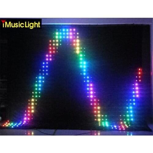 P10 3 mtr x 5 mtr LED Video Curtain Star Cloth Matrix Stage Backdrop DMX/PC Control Wedding Party,Club Dj