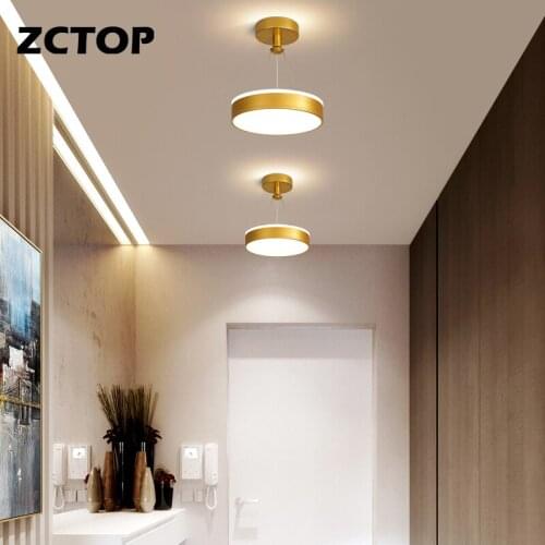 Gold Black LED Chandelier for Stair Corridor Aisle Lights Cloakroom Decor Lighting Home Indoor Lighting Chandeliers Lighting