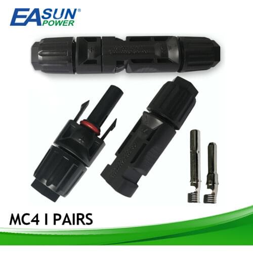 1 Pair Solar Connector Solar Solar Plug Cable Connectors For Solar Panels And Photovoltaic Systems(female and male)
