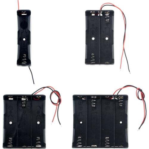 1PCS Plastic 1x 2x 3x 4x 18650 Battery Storage Box Case 1 2 3 4 Slot Way DIY Batteries Clip Holder Container With Wire Lead Pin