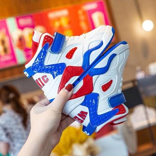 2021 Kids Sport Sneakers Children Leather Shoes Baby Girls Sport Shoes Boys Brand Shoes Toddler Chunky Sneakers Toddler Shoes