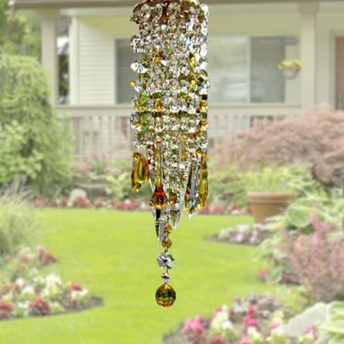40# Spider Aurora Wind Chimes Crystal Hanging Pendant Memorial Hall Garden Decoration Outdoor Rainbow Suncatchers Tuin Decoratie