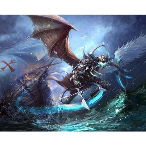 5D square diamond embroidery Armored warrior diamond cross stitch rhinestone diamond painting picture mosaic kit