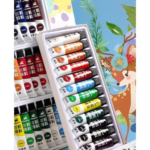 Watercolor paint set beginners washable kindergarten painting art students painting color tube art supplies