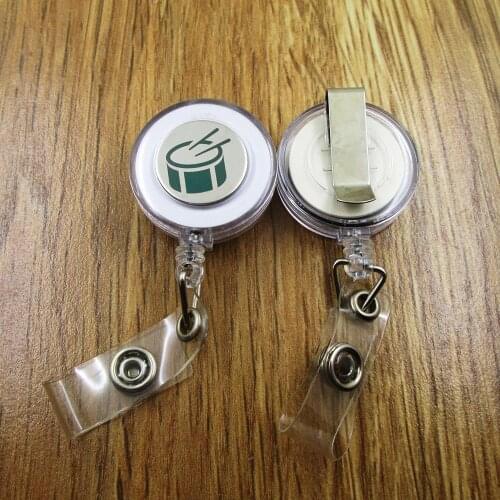 Drums ID Badge Reel for Docter Nurse Teacher Student retractable recoil id badge holder work fun