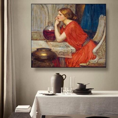 Citon William Waterhouse《Circe》Canvas oil painting World Famous Artwork Poster Picture Modern Wall Art Decor Home Decoration
