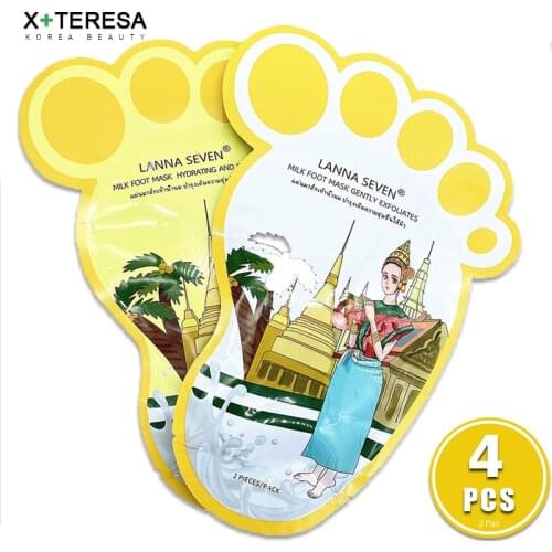 Thailand Milk Essence Foot Mask Moisturizing Whitening Foot Peel Socks Dead Skin Removal Feet Exfoliating Skin Care