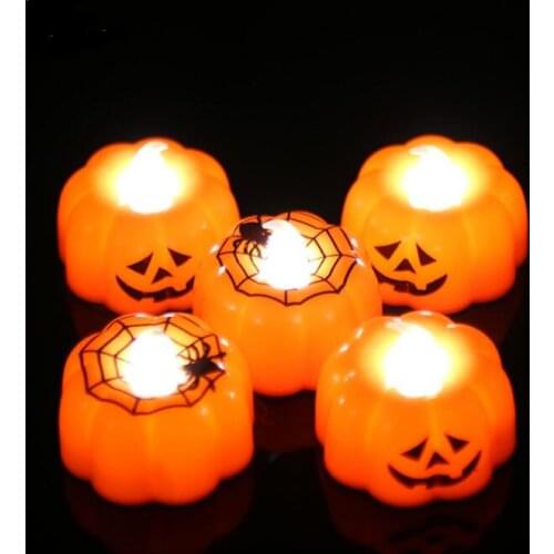 Lantern Pumpkin Design Durable LED Indoor Small Candle Lamp for Festival Halloween Party Decoration LX7448