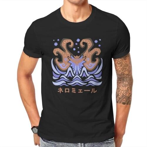 Iceborne Namiellen O Neck TShirt Monster Hunter MH Yiankutku ARPG Game Pure Cotton Original T Shirt Men Tops New Design Fluffy