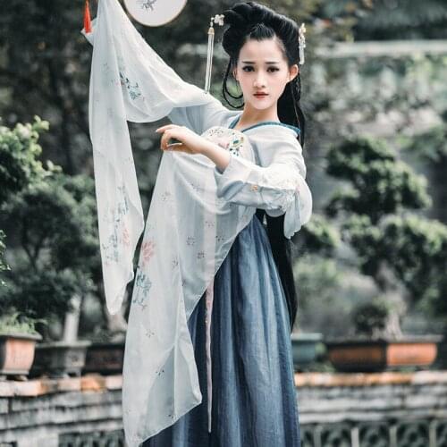 Hanfu Costume Chinese Style Women Elegant Traditional Clothing Han/Tang/Song Dynasty Fairy Costume Hanfu Cosplay Wear DQL1867