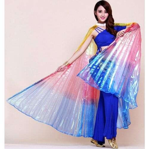 Hot-Selling Belly Dance Isis Wings for Women Egypt style Gradient Transparent color dancing Wings belly dance accessory