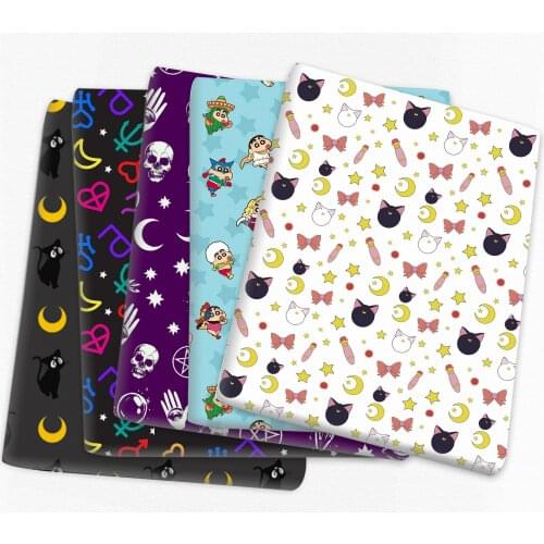 Strawberry Cat Patchwork Polyester Polyester Cotton Fabric for Tissue Sewing Quilting Fabrics Needlework Cloth,1Yc14202