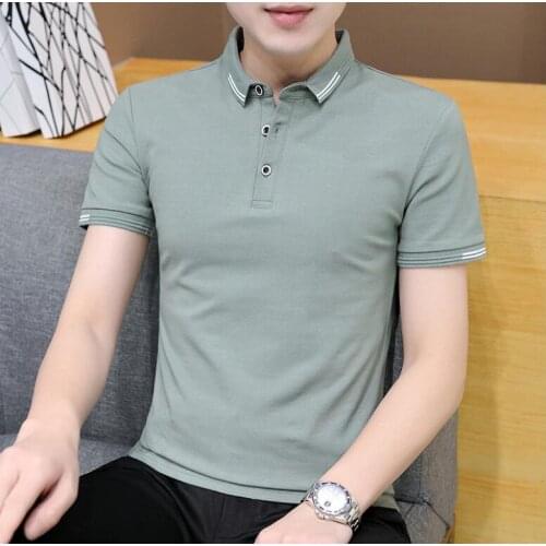 2021 New Men Casual Summer Polo Shirts Men Cotton Short Sleeve Breathable Shirts