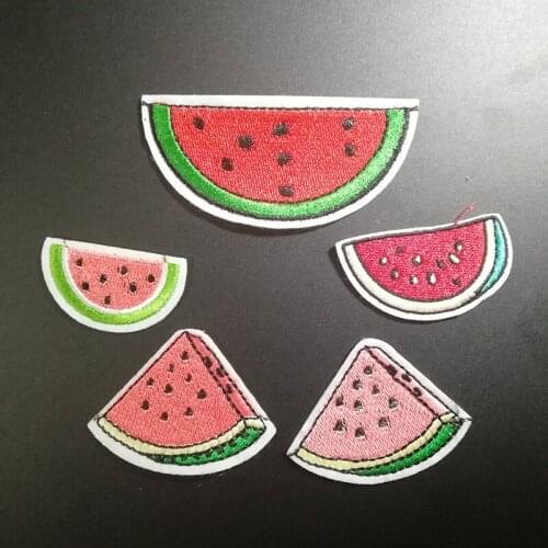 PGY Embroidered watermelon pattern patch on the clothing Iron-On clothes decoration creative children cartoon cloth stickers