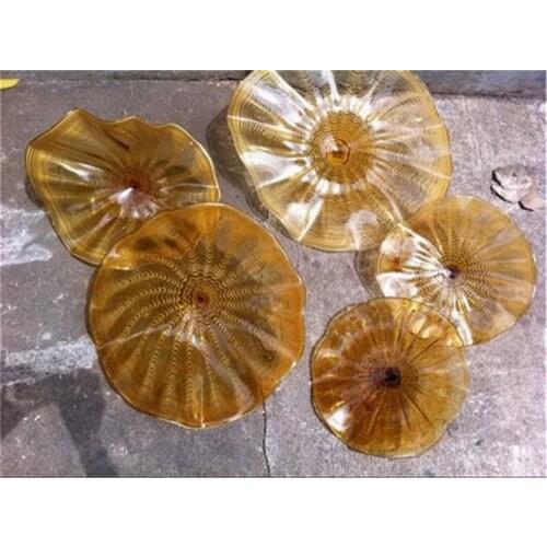 Gallery Corridor Wall Art Hanging Plates Style 100% Hand Blown Murano Glass Lamps