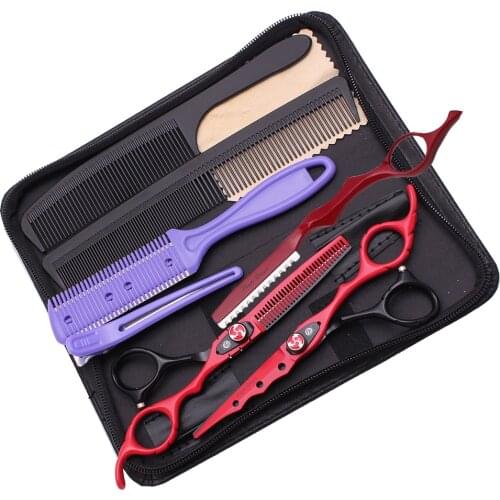 6 Inch Professional Hairdressing Hair Scissors Barber Scissors Japan Steel Straight Thinning Hair Cutting shear