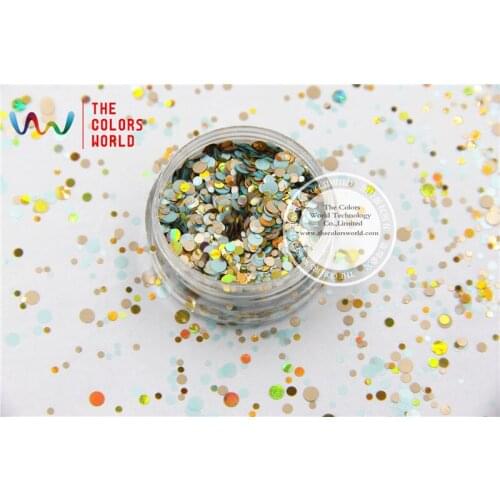 RAF321-195 Mix Colors Dot shapes round Glitter for nail art ,nail gel,makeup and DIY decoration