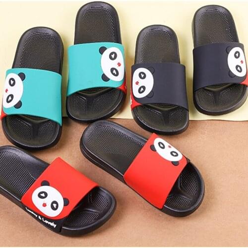 2021 New Childrens Slippers Summer Boys and Girls Home Cute Panda Upgrade Version Non-slip Wear-resistant Soft-soled Sandals