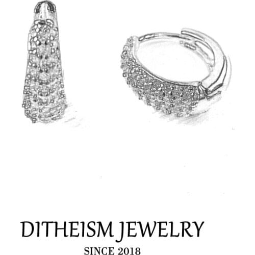 Creole White Water Drop Hinged Hoop Earring, 2018 New Zirconia Small Fashion Jewelry 925 Sterling Silver Romantic Gift For Women