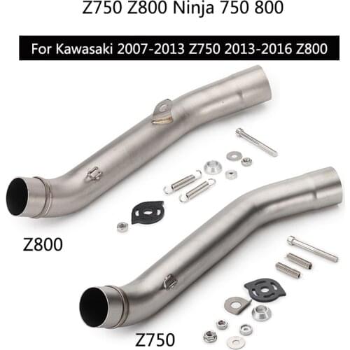 Mid Pipe ) For Kawasaki Z750 Z800 Exhaust Pipe Motorcycle Middle Link Pipe Stainless Steel Slip On 51 mm Muffler Rear Escape