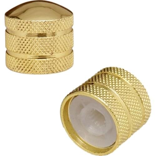 Heavy Duty Golden Volume Tone Control Metal Knob For Guitar Bass Pack Of 2