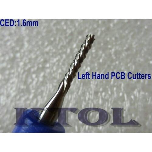Down Clean Cut 1/8*1.6mm- PCB Milling Cutting Bits, CNC Router Tools, 10Pcs/set Mini endmill cutter kit Free shipping