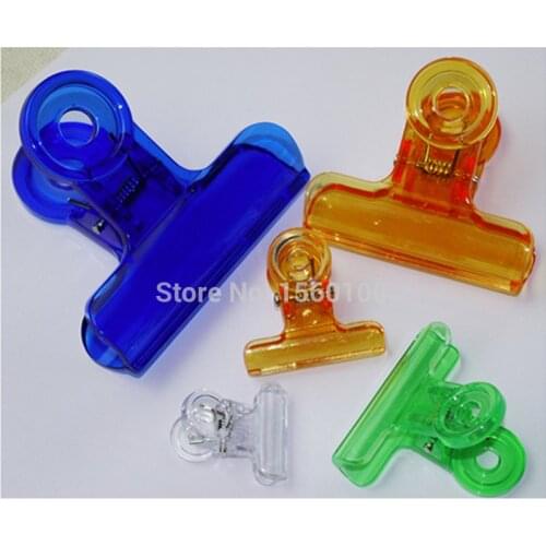 Free shipping (24pcs/pack)31mm Plastic paper clip Multicolor binder clip office stationery clamp school supply