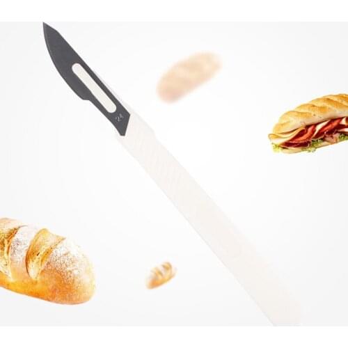 1Pcs Cutting Tools Slicing Knifes Pastry Cutter Silver Baguette Bread Knife Carbon Steel/PP Practical Kitchen Supplies