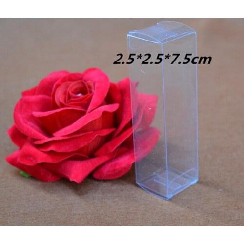 2.5*2.5*7.5cm 100pcs/lot Clear Display PVC Packaging Box Transparent Gift Plastic Box For Jewelry/Craft/Bottle/Cosmetic
