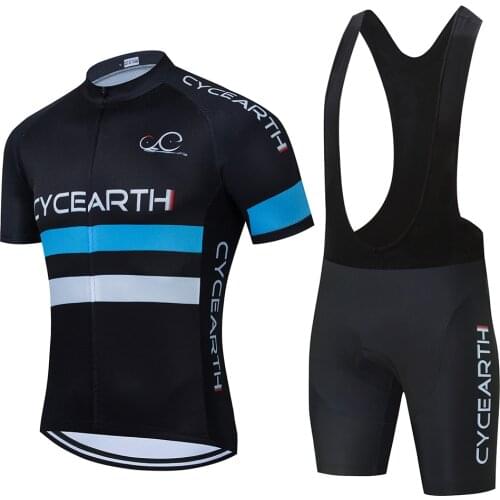 2021 Cycearth Man cycling maillot Clothing Summer Mountain Bike Clothing New Team Jersey Bicycle Clothes Anti-UV Ropa Ciclismo