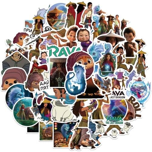 25/50PCS Raya and the Last Dragon Stickers Unicorn Toys for Anime Animal Cute Decals to Laptop Phone Suitcase Guitar Fridge