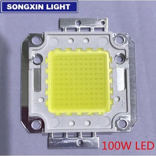 5pcs 100W LED CHIP Integrated High Power Lamp Beads white/warm white 3000mA 32-34V 8000-9000LM 24*40mil Taiwan Huga Chip