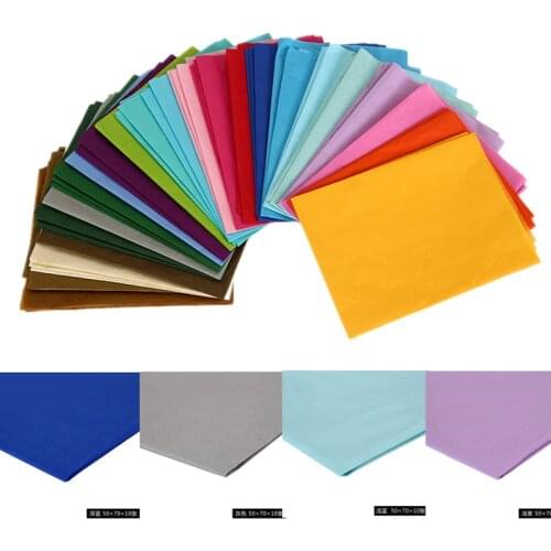 50pcs/bag 50x66cm Tissue Paper Flower Wrapping Paper Gift Packaging Craft Paper Roll Wine Shirt Shoes Clothing Wrapping Packing