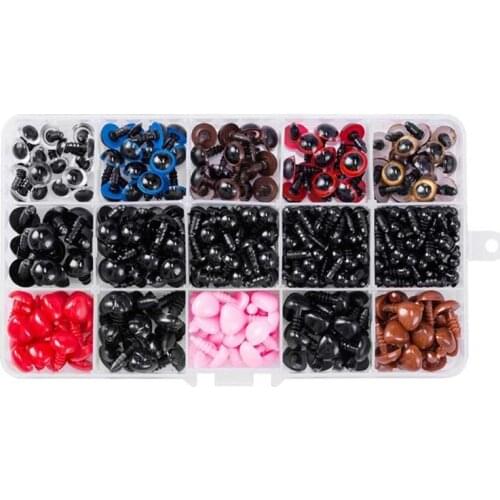 752 Safety Eyes and Noses with Washers, Colorful Plastic Safety Eyes and Noses In Various Sizes for Dolls, Stuffed Animals