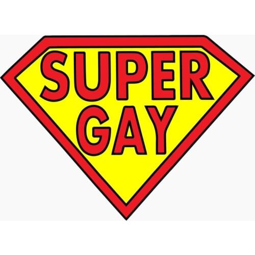 Car Stickers Decor Motorcycle Decals Funny SUPER GAY Decorative Accessories Creative Sunscreen Waterproof PVC,13CM*9CM