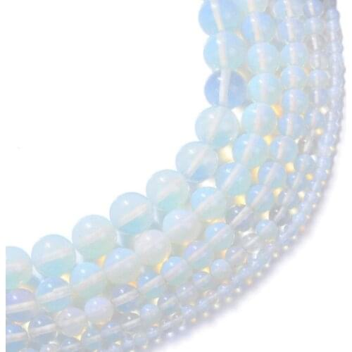 Opal Bead 4/6/8/10 Mm Round Loose Beads for Jewelry Making Necklace DIY Bracelets Accessories