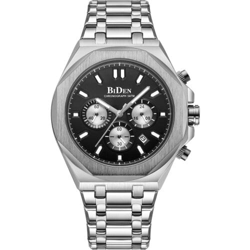 New Design Top Brand Mens Sports Quartz Watches Sapphire Stainless Steel Waterproof Chronograph Luxury Reloj Hombre